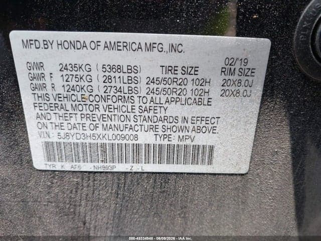 2019 ACURA MDX TECH PKG 9