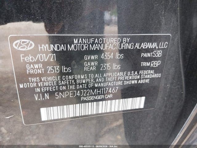 2021 HYUNDAI SONATA SEL PLUS 9