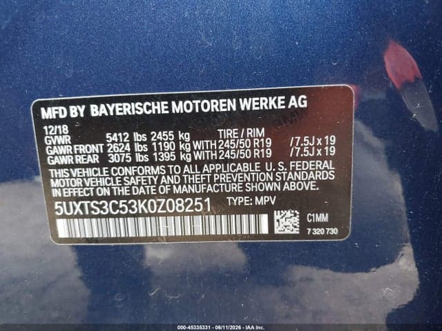 2019 BMW X3 M40I 9