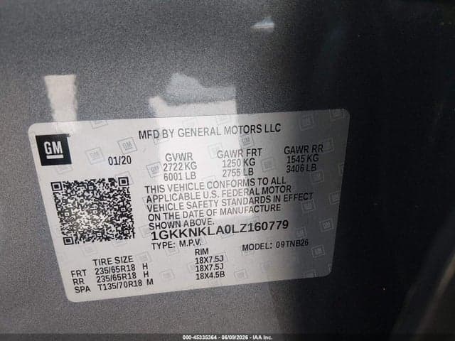 2020 GMC ACADIA FWD SLE 9