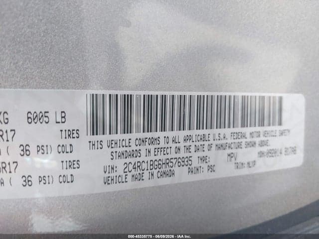 2017 CHRYSLER PACIFICA TOURING-L 9