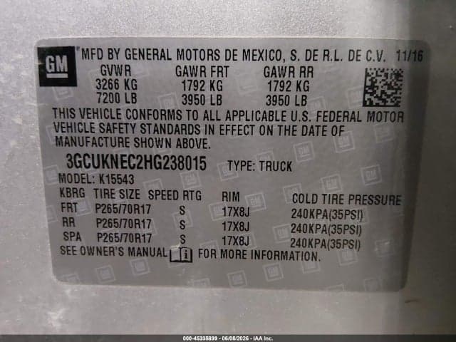 2017 CHEVROLET SILVERADO 1500 WT 9