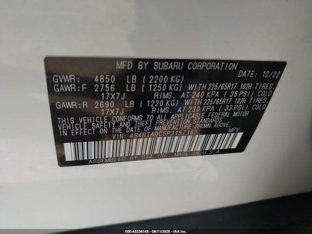 2023 SUBARU OUTBACK PREMIUM 9