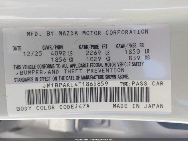 2026 MAZDA MAZDA3 2.5 S SELECT SPORT 9