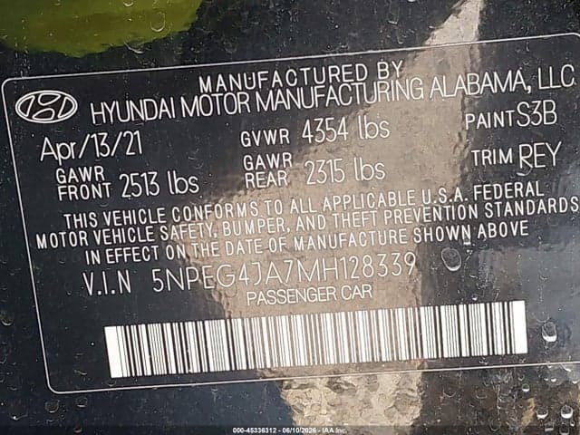 2021 HYUNDAI SONATA SE 9