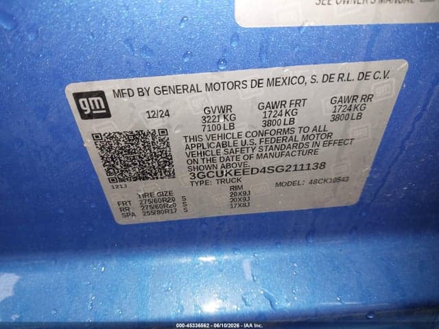 2025 CHEVROLET SILVERADO 1500 4WD SHORT BED RST 9