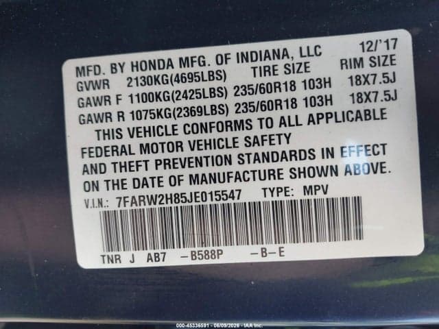 2018 HONDA CR-V EX-L/EX-L NAVI 9