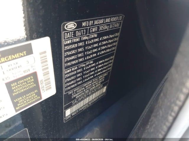 2014 LAND ROVER RANGE ROVER 9