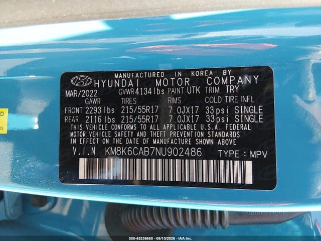 2022 HYUNDAI KONA SEL 9