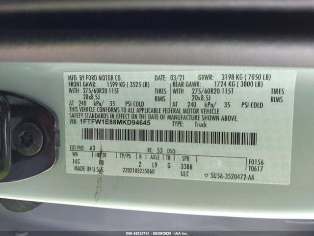 2021 FORD F-150 XLT 9
