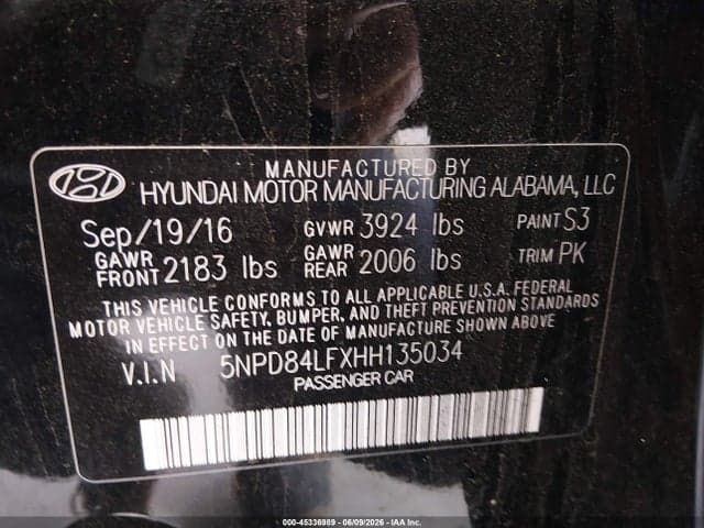 2017 HYUNDAI ELANTRA SE 9