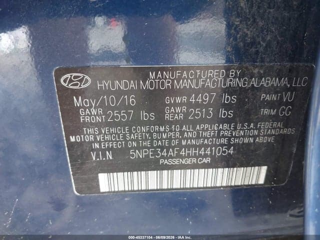 2017 HYUNDAI SONATA SPORT 10