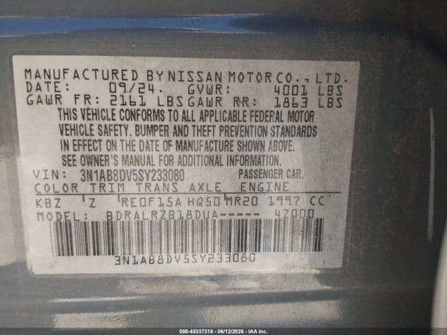 2025 NISSAN SENTRA SR 9