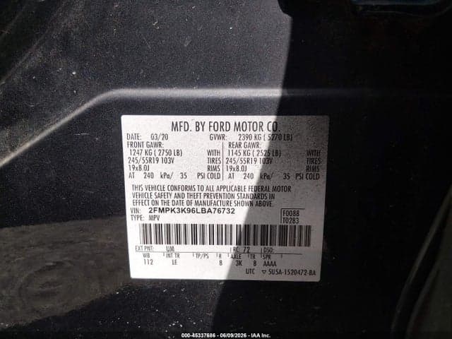 2020 FORD EDGE TITANIUM 9