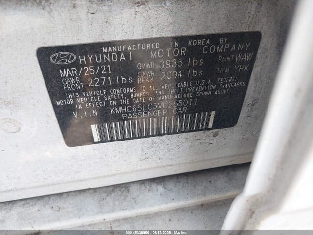 2021 HYUNDAI IONIQ HYBRID BLUE 9