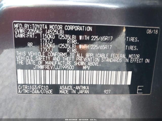 2018 TOYOTA RAV4 XLE 9