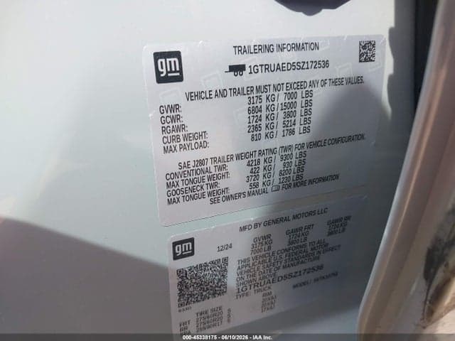 2025 GMC SIERRA 1500 4WD STANDARD BOX PRO 9