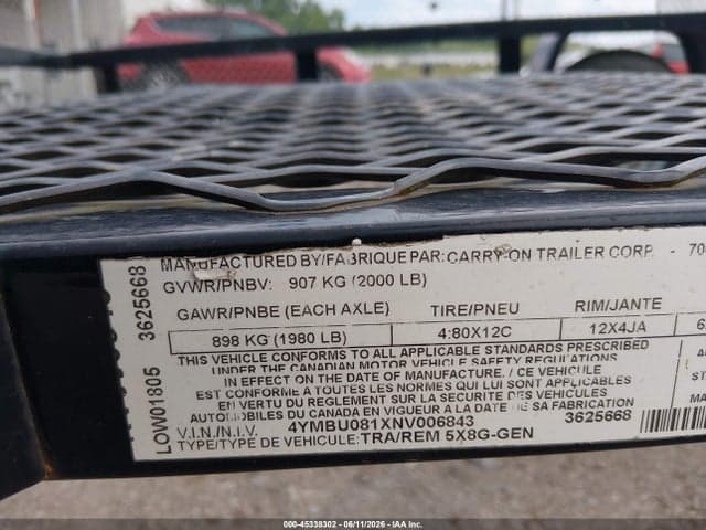 2022 CARRY ON TRAILERS 5X8 UTILITY TRAILER 9
