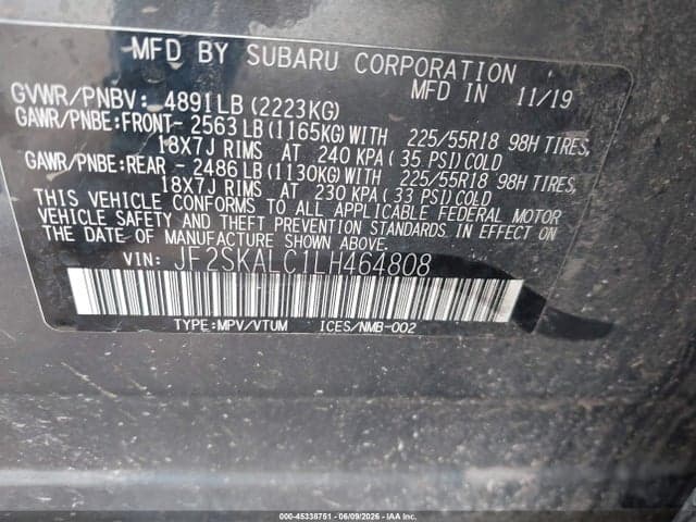 2020 SUBARU FORESTER SPORT 9