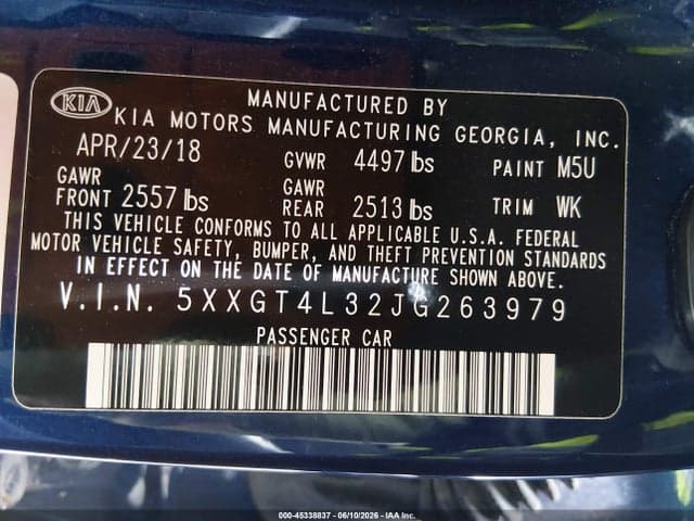 2018 KIA OPTIMA LX 9