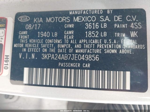 2018 KIA RIO LX 9