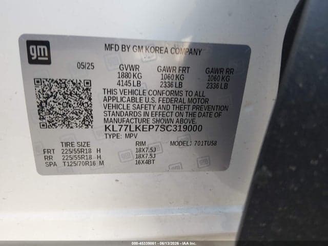 2025 CHEVROLET TRAX FWD ACTIV 9