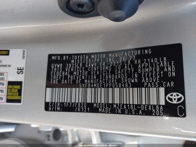 2023 TOYOTA COROLLA LE 9
