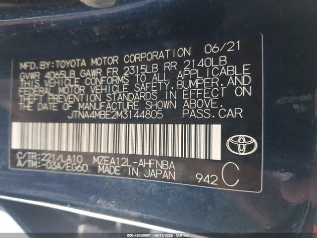 2021 TOYOTA COROLLA XSE 9