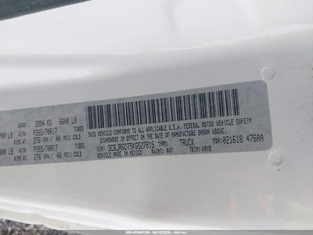 2019 RAM 1500 CLASSIC TRADESMAN 4X2 8' BOX 9