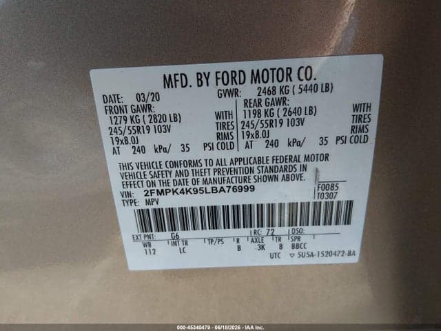 2020 FORD EDGE TITANIUM 9