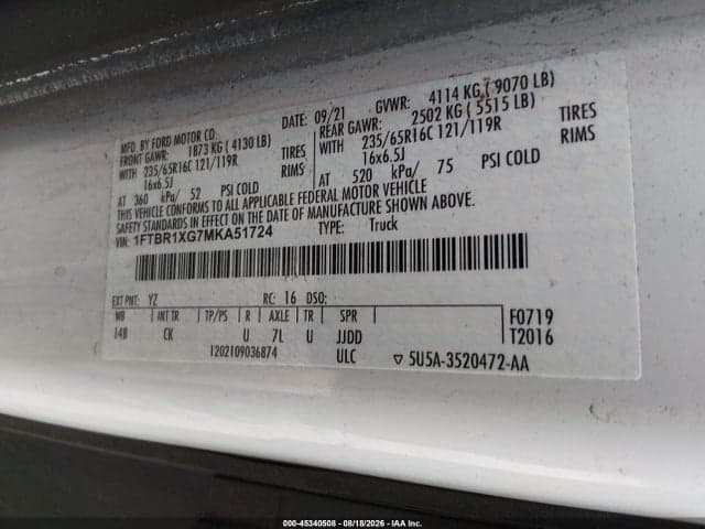 2021 FORD TRANSIT-250 9