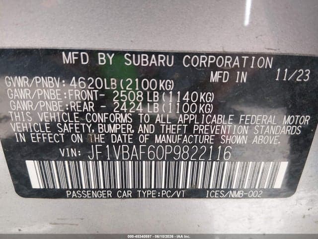 2023 SUBARU WRX PREMIUM 9