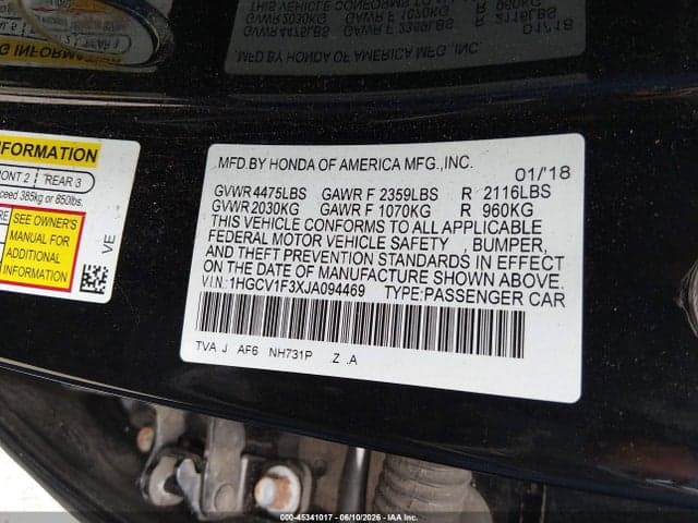 2018 HONDA ACCORD SPORT 9