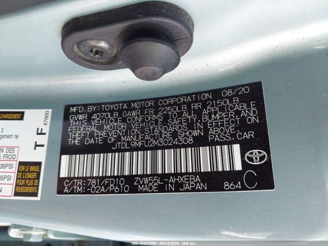 2021 TOYOTA PRIUS LE AWD-E 9