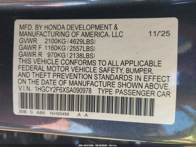 2025 HONDA ACCORD HYBRID EX-L 9