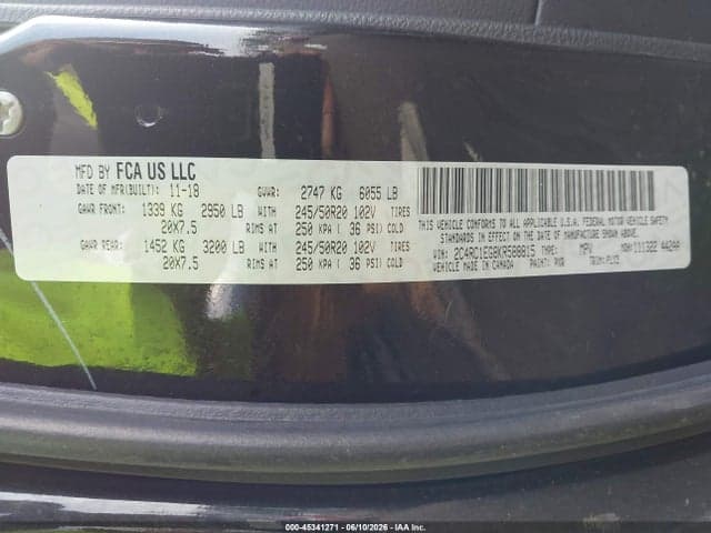 2019 CHRYSLER PACIFICA TOURING L PLUS 9