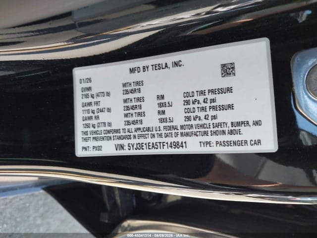 2026 TESLA MODEL 3 9