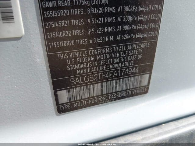 2014 LAND ROVER RANGE ROVER 9