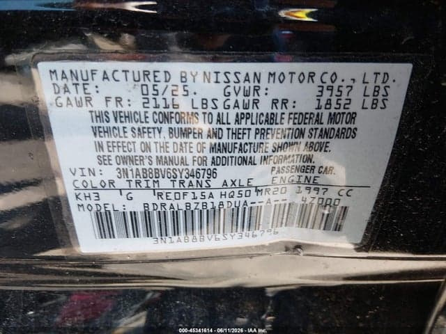 2025 NISSAN SENTRA S 9