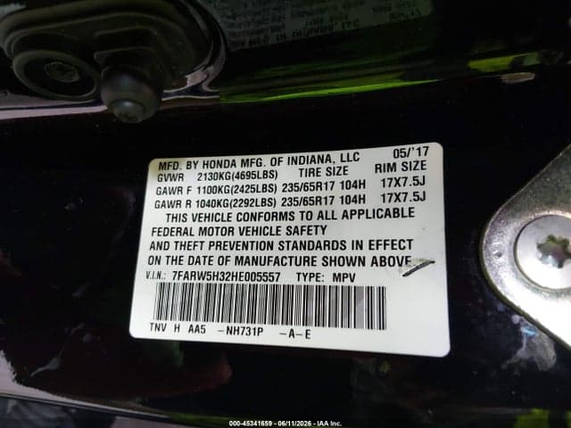 2017 HONDA CR-V LX 9