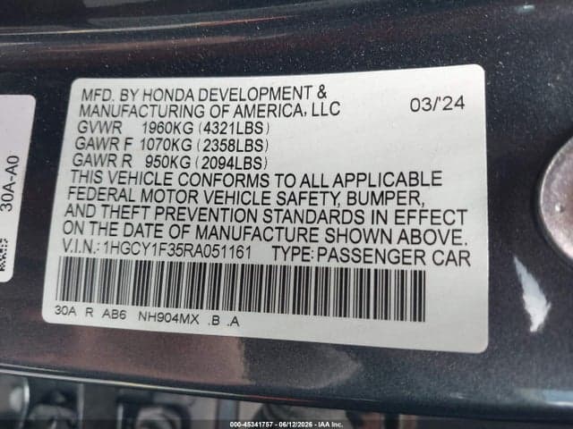 2024 HONDA ACCORD EX 9