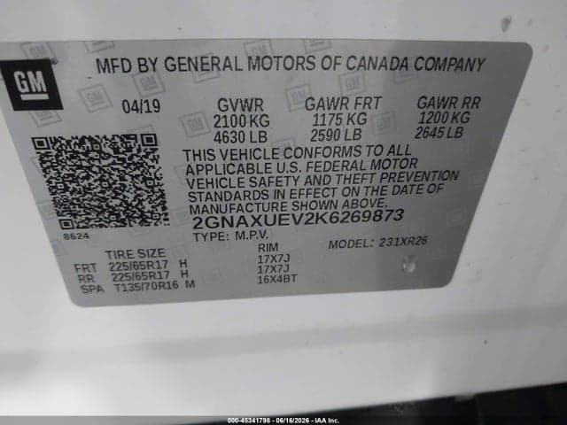 2019 CHEVROLET EQUINOX LT 9