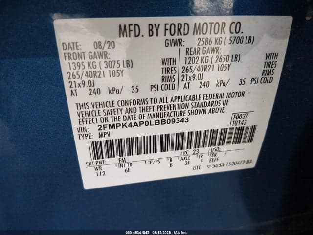 2020 FORD EDGE ST 9
