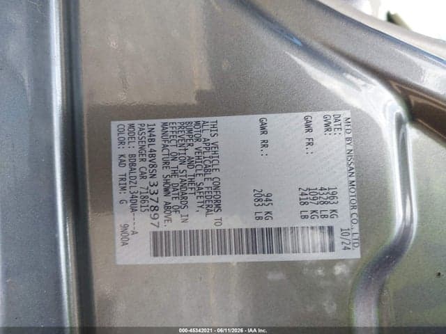 2025 NISSAN ALTIMA S FWD 9