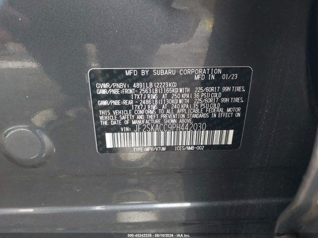 2023 SUBARU FORESTER 9