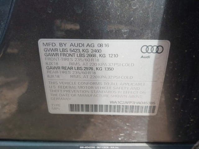 2017 AUDI Q5 2.0T PREMIUM 9