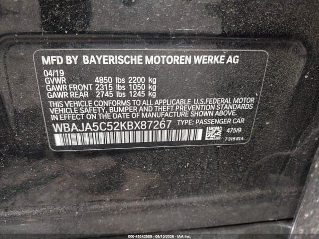 2019 BMW 530I 9