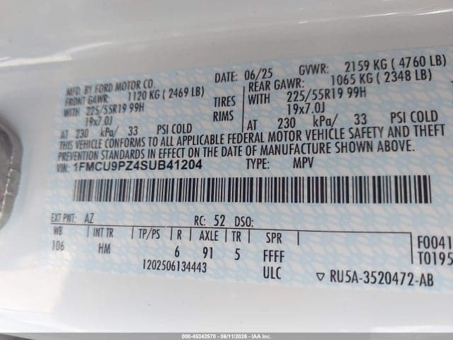 2025 FORD ESCAPE ST-LINE ELITE 9
