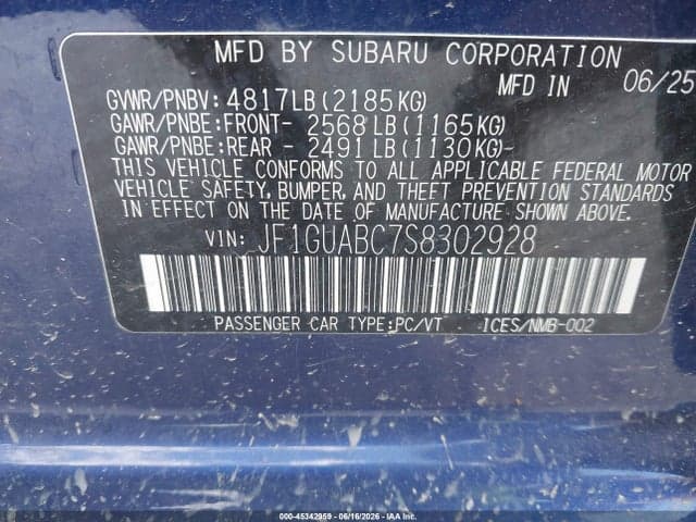 2025 SUBARU IMPREZA BASE 5-DOOR 9