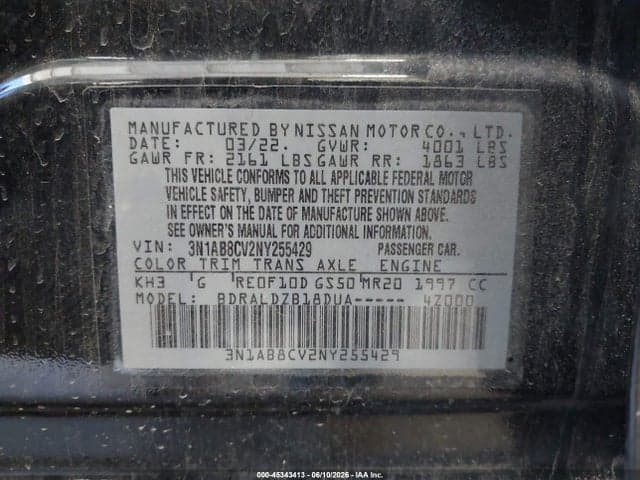 2022 NISSAN SENTRA SV XTRONIC CVT 9